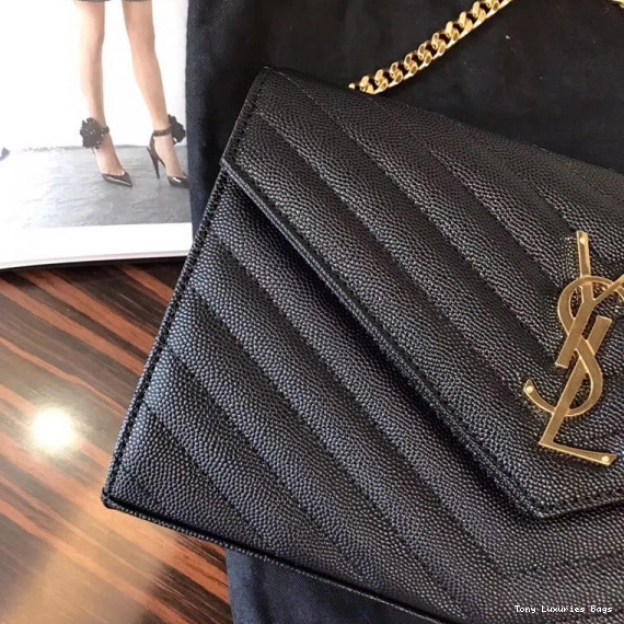Tony Luxuries MATELASSÉ YSL WALLET CHAIN CASSANDRE 0710